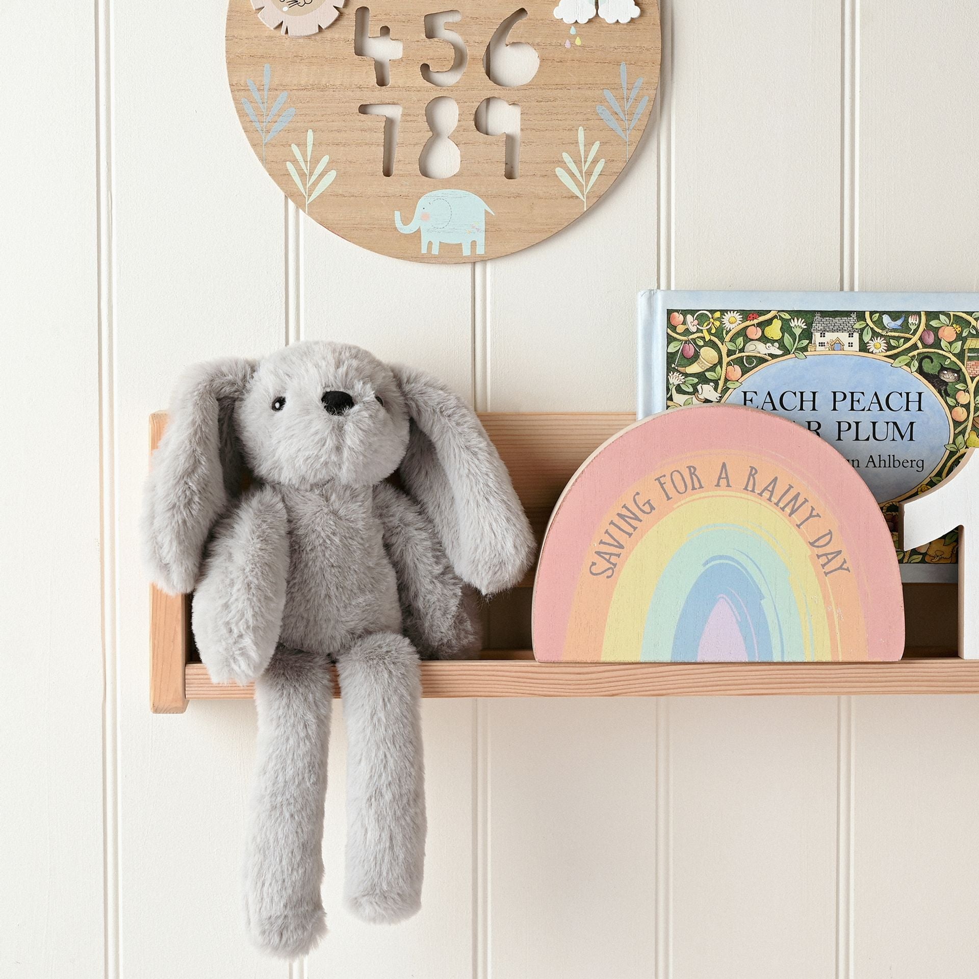 Softies - Theo The Long Leg Bunny - Grey - 35cm