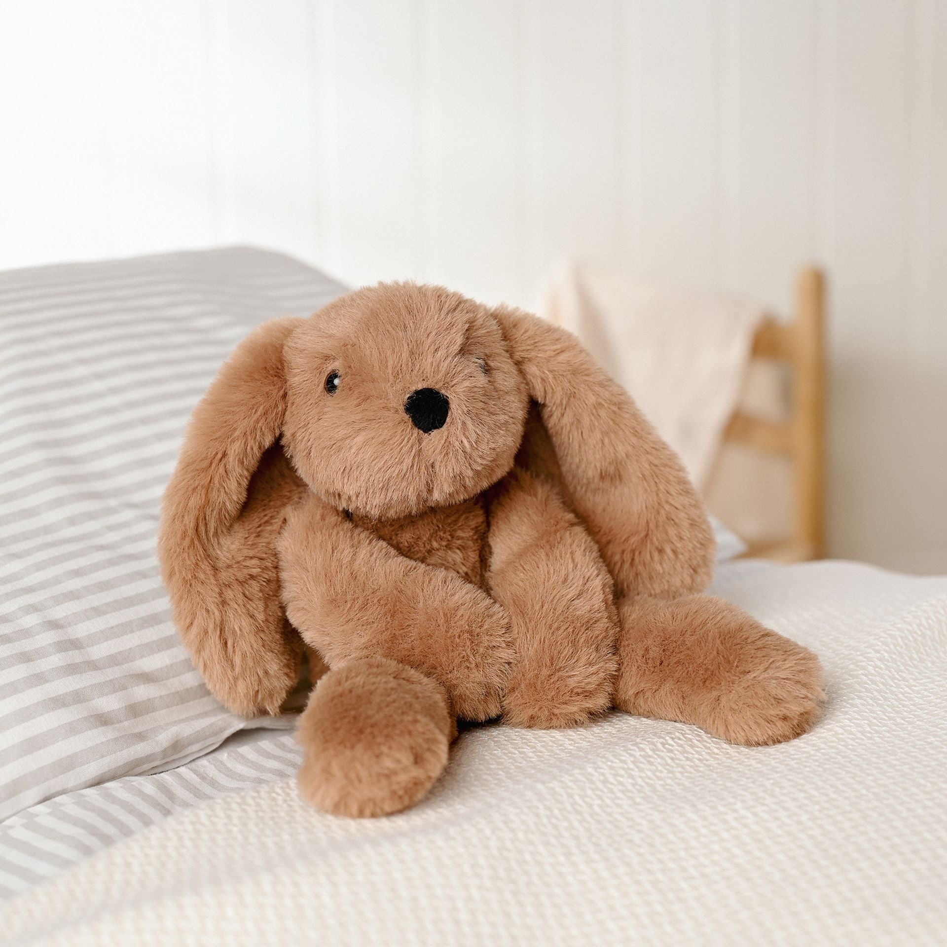 Softies Cookie The Long Leg Bunny Soft Toy - Dark Brown - 35cm