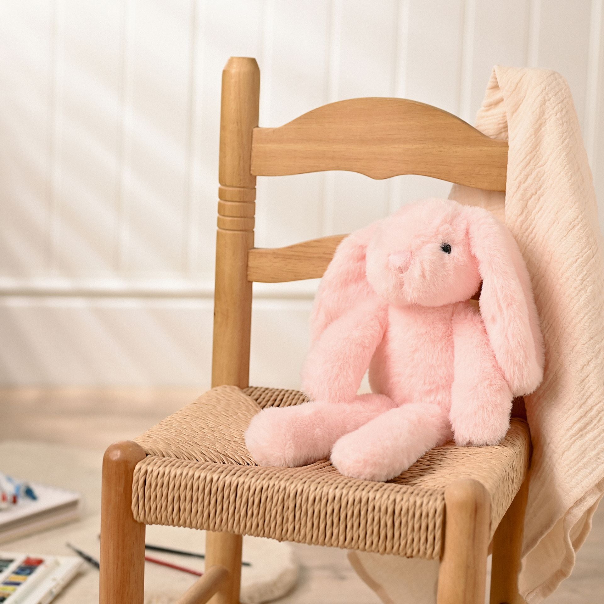 Softies - Katie The Long Leg Bunny Soft Toy - Pink - 35cm