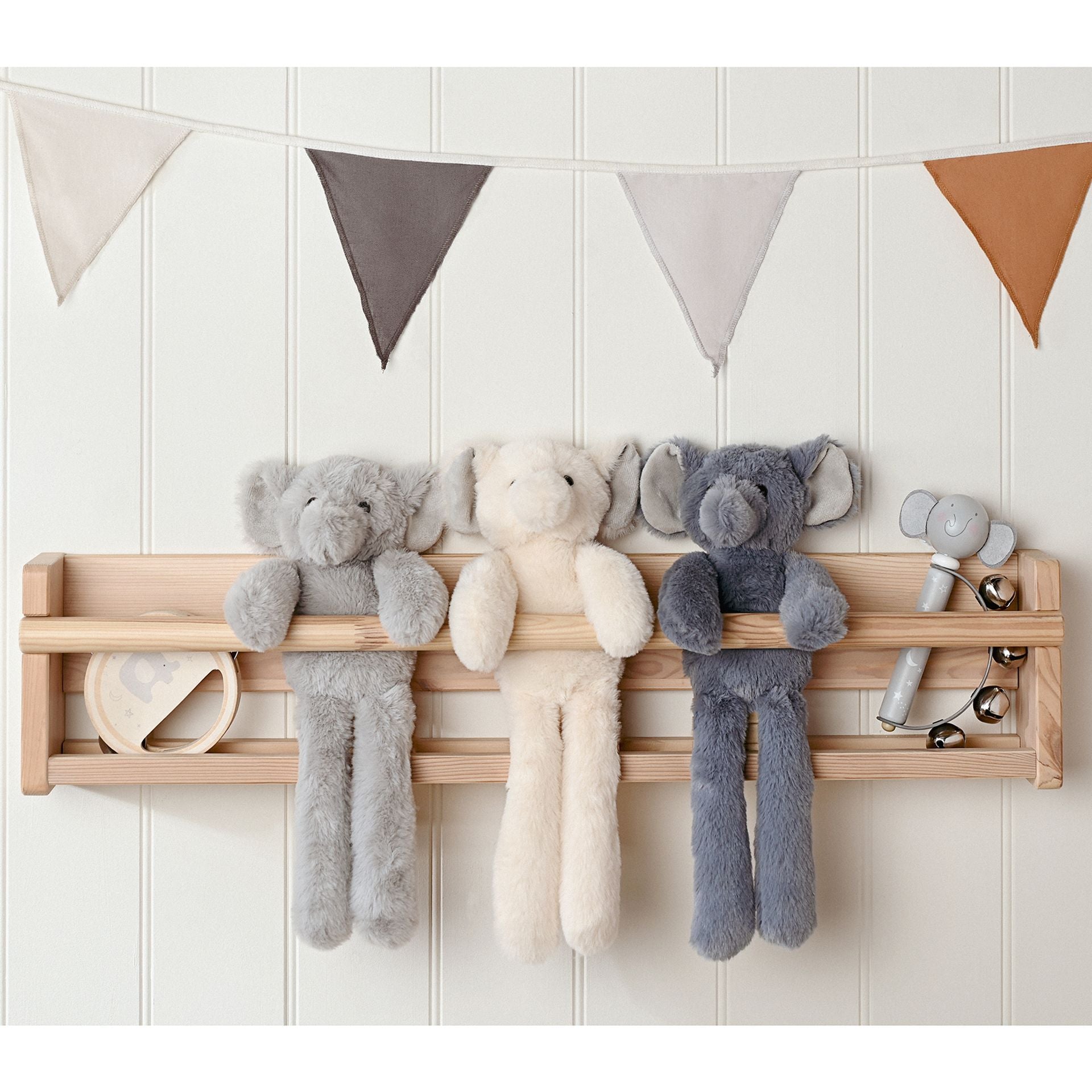 Nelly the Plush Long Leg Soft Toy by Softies - Grey - 35cm