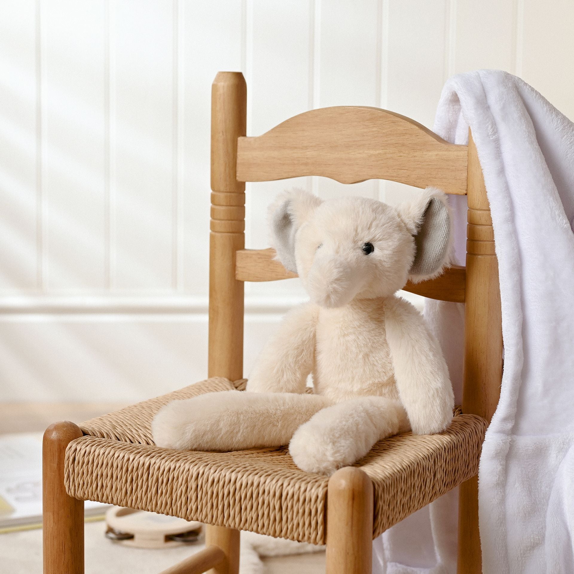 Ellie the Long Leg Elephant Soft Toy by Softies - Cream - 35cm
