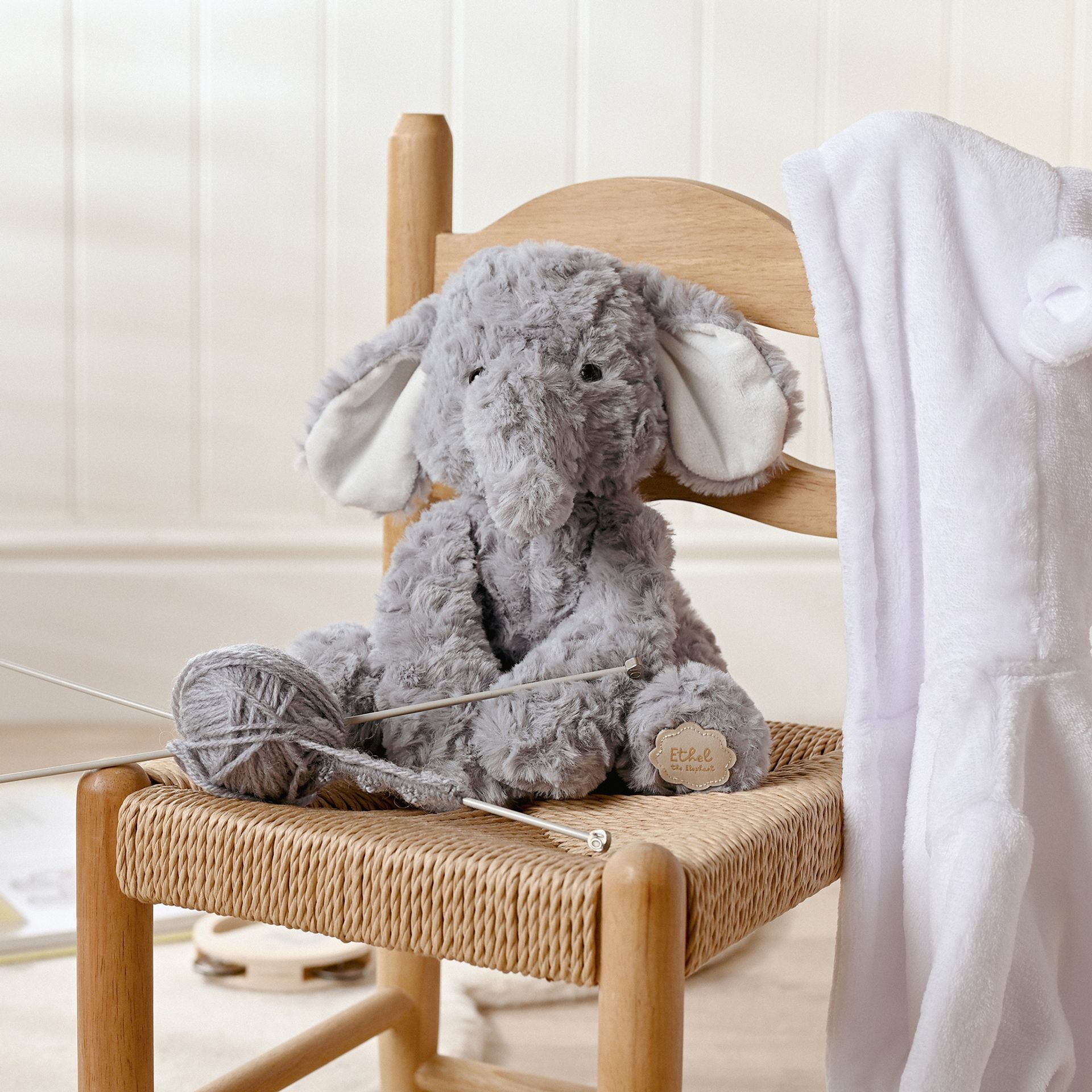 Ethel the Grey Elephant Soft Toy by Softies - 22cm