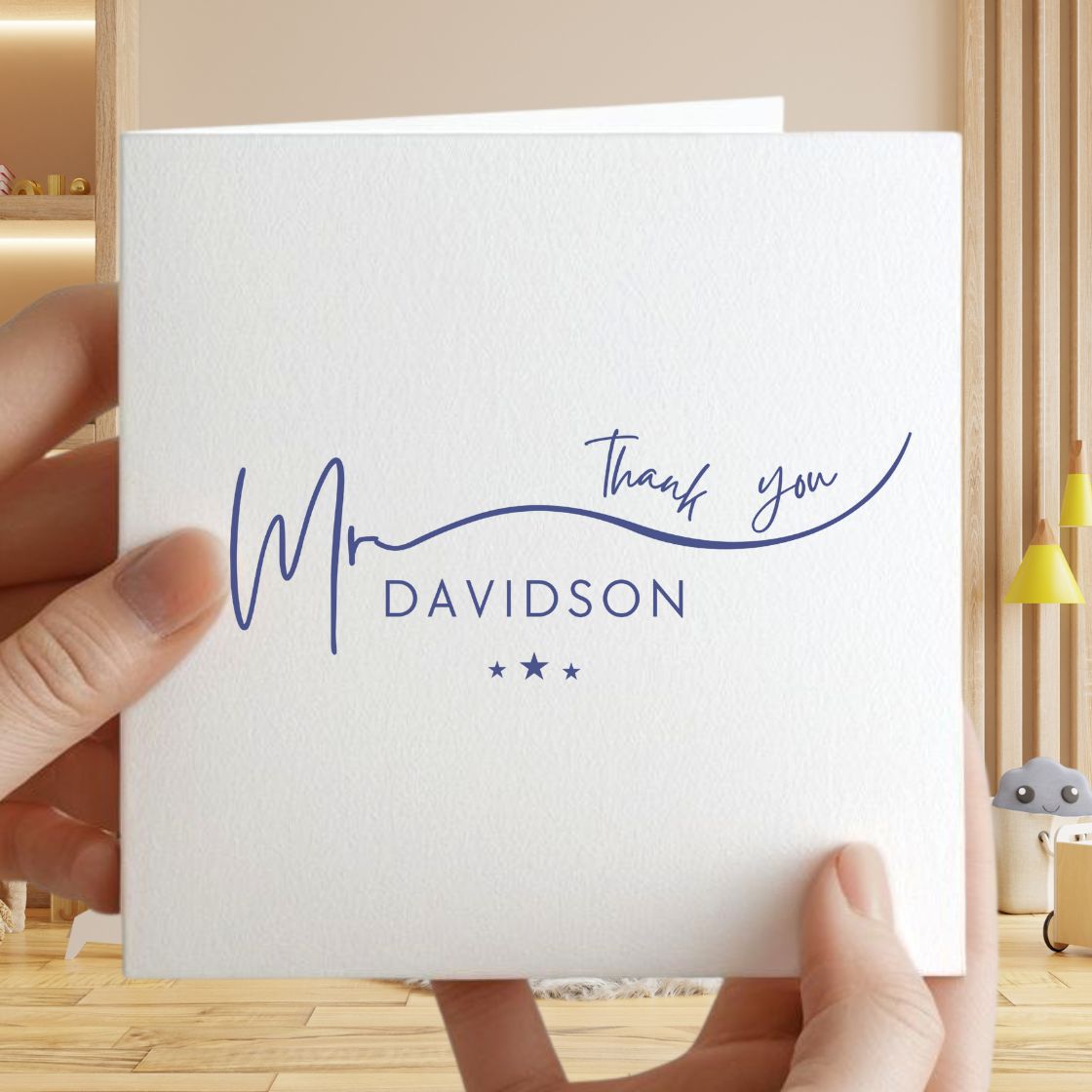 Personalised Teacher Card from Student - 6x6" Perfect Teacher Gift