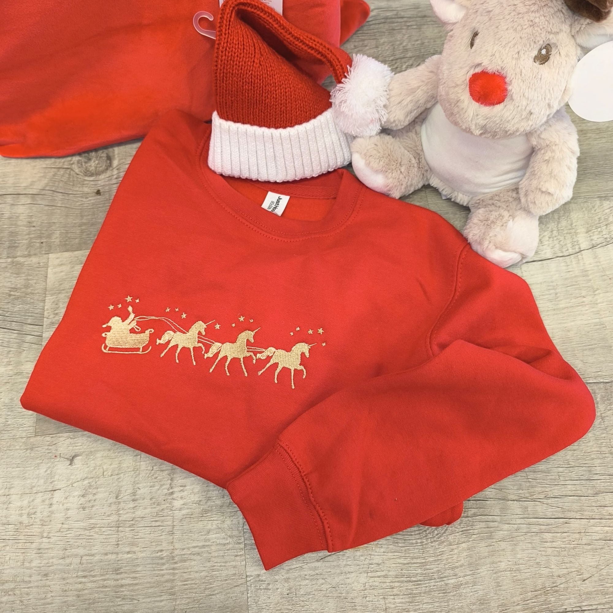 Personalised Reindeer Unicorn Christmas Jumper