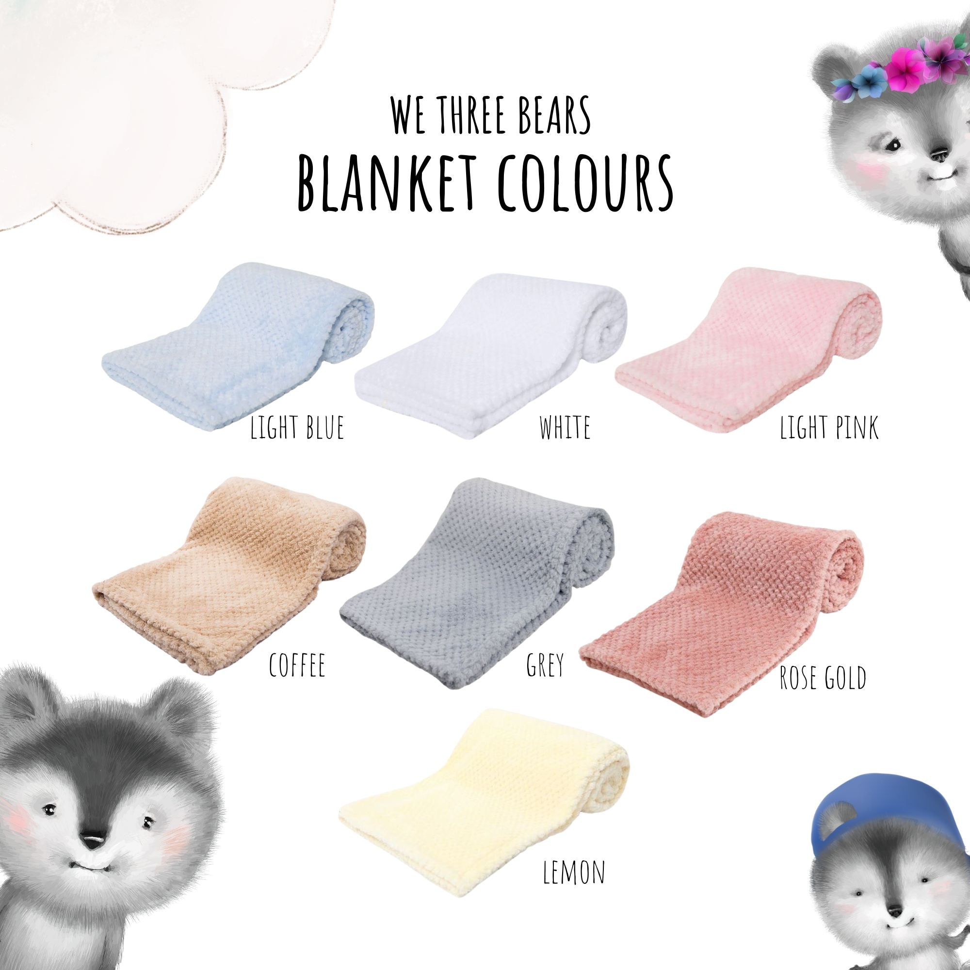 Personalised Embroidered Rainbow Blanket
