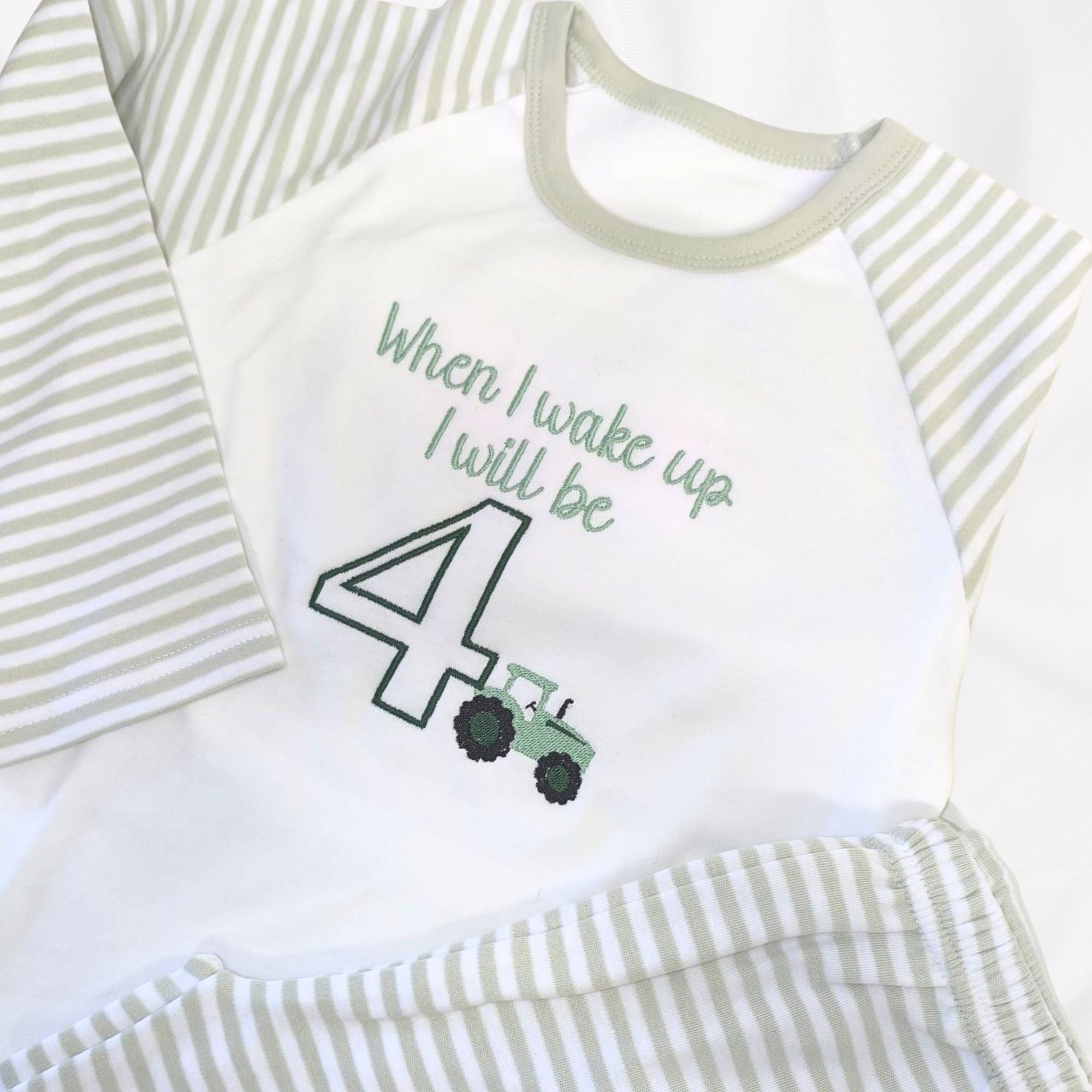 When I Wake Up Tractor Birthday Pyjamas