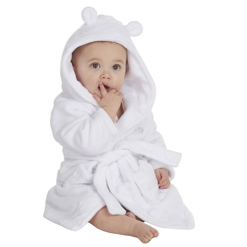 Personalised Baby Dressing Gown with Bear Ears