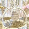 Personalised Wicker Easter Basket with Personalised Wooden Tag