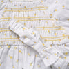 Willow & Whistle Girls Smocked Dress and Headband Set - Yellow Flowers