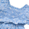 Willow & Whistle Girls Blue Floral Smocked Dress and Headband Set