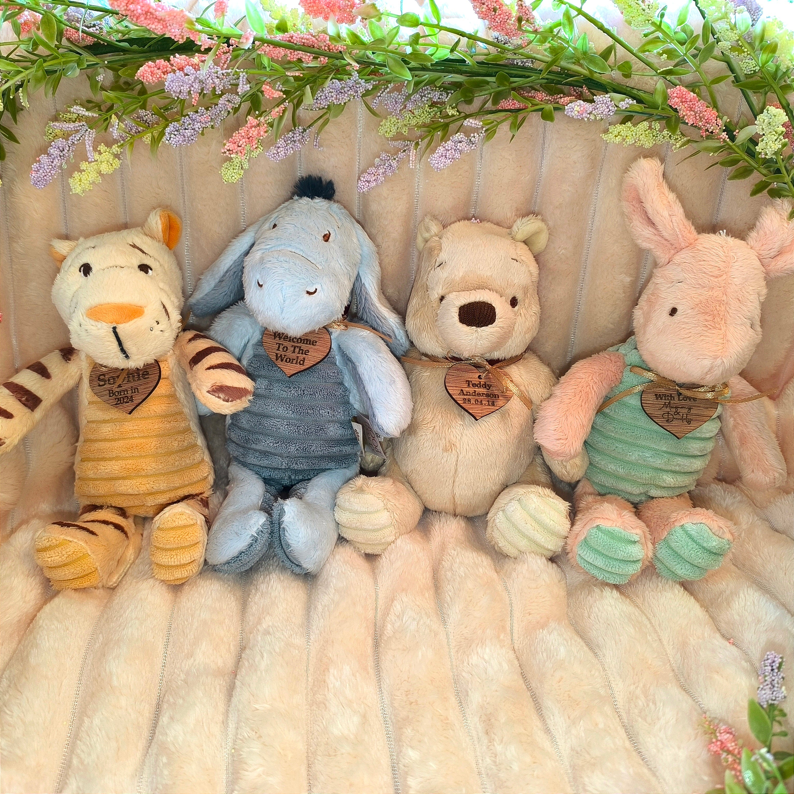 Personalised Winnie the Pooh Soft Toy Pooh Bear Tigger Piglet or E We Three Bears